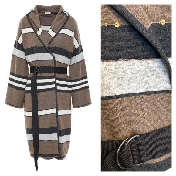 BRUNELLO CUCINELLI 100% cashmere long cardigan - Picture 2 of 16